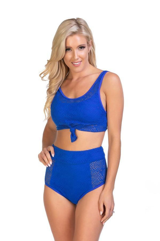 Blue Two Piece Lace Bikini