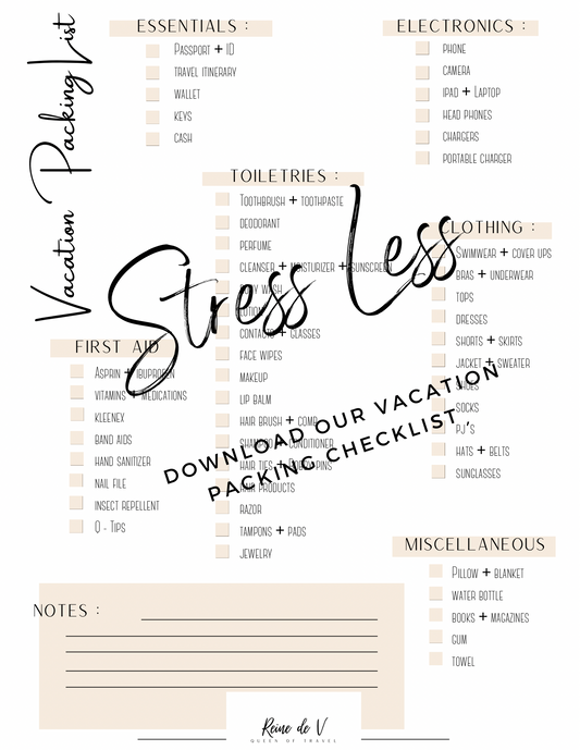 Packing Checklist
